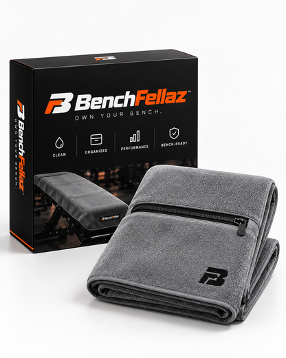 BenchFellaz™ Kaymayan & Fermuarlı Cepli Spor Havlusu